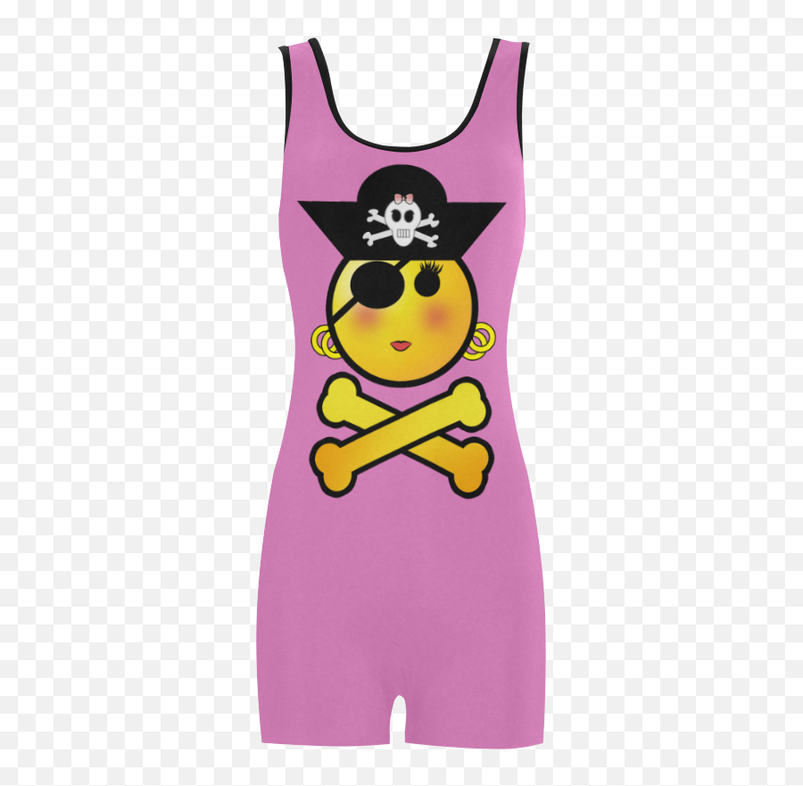 Pirate Emoticon - Smiley Emoji Classic One Piece Swimwear,Emoticon For Raspberry