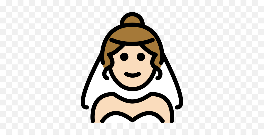 Person With Veil Light Skin Tone Emoji,01f3fb Emoticon