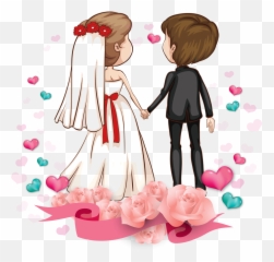 House Clipart Wedding House Wedding - Cute Wedding Couple Png Emoji,Emoji House Bride