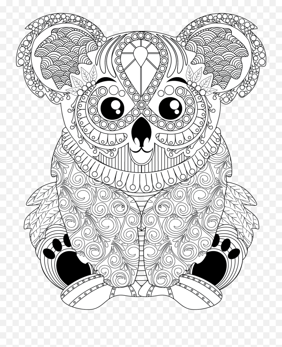 Kawaii Koala Coloring Page - Peepsburgh Emoji,Smiley Emoticons Coloring Pages