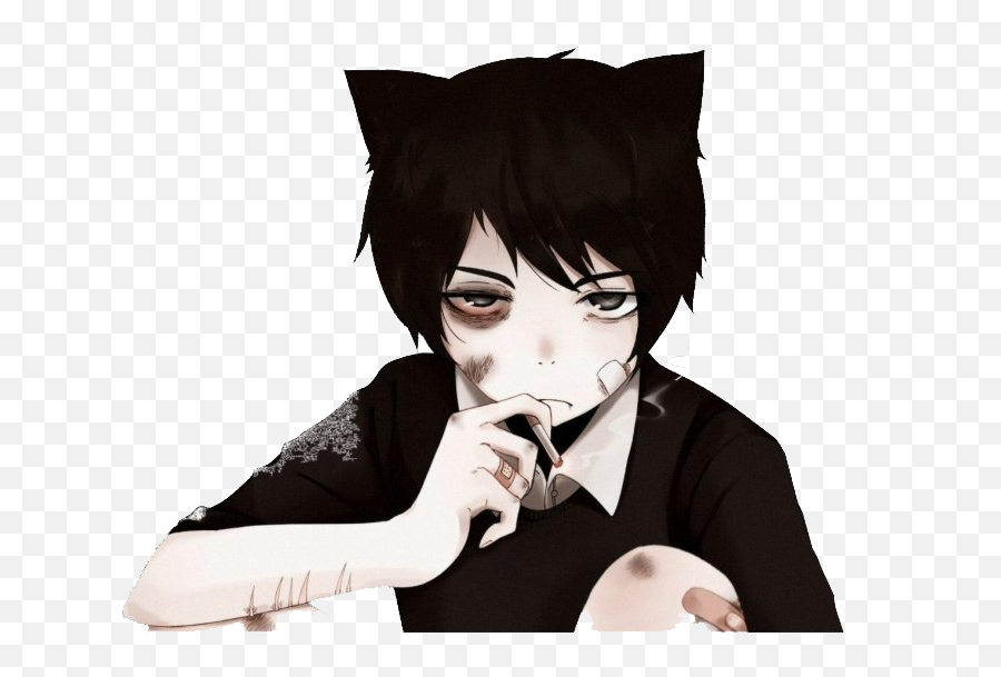 Sad Anime Boy Sticker - Depressed Sad Anime Boy Emoji,Sad Anime Emoji