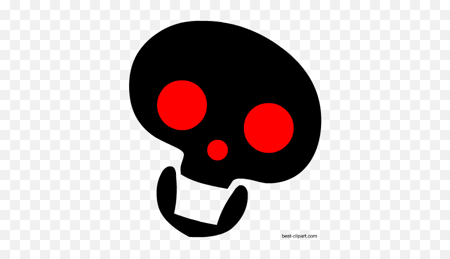 Free Halloween Clip Art - Dot Emoji,Skull Mushroom Emoji