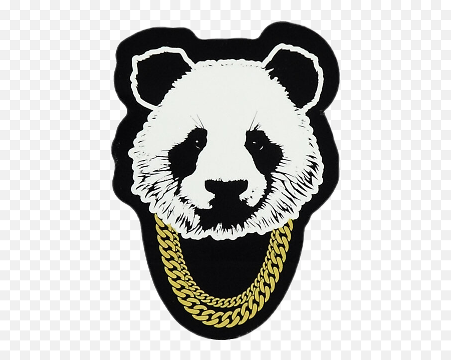 Poo Panda Bear Rap Music Sticker - Panda With Gold Chain Emoji,Bear Trap Emoji