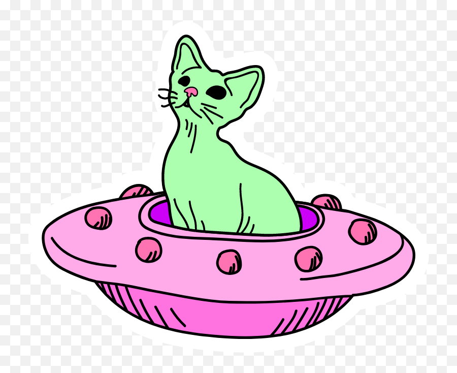 Pin - Alien Cat Emoji,Alien Emoji Outline