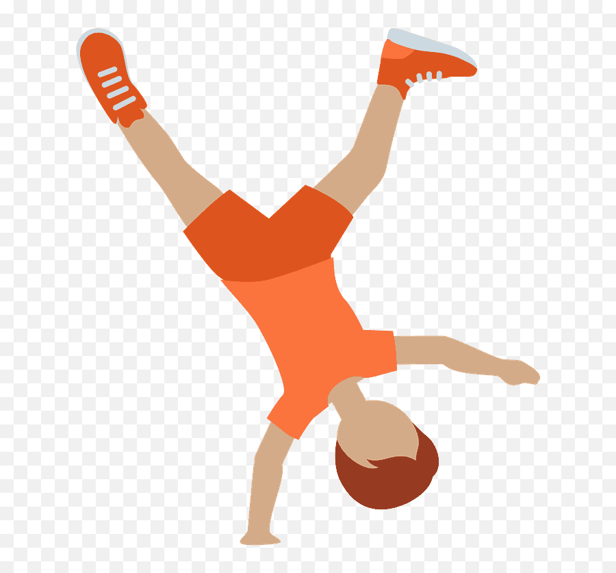 Person Cartwheeling Emoji Clipart - Person Cartwheeling Emoji,Handstand Emoji