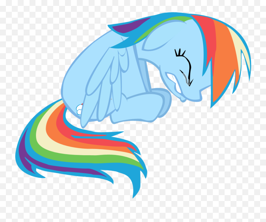 Mlp Rainbow Dash Sad - Clip Art Library Mlp Rainbow Dash Cry Emoji,Mlp Emojis