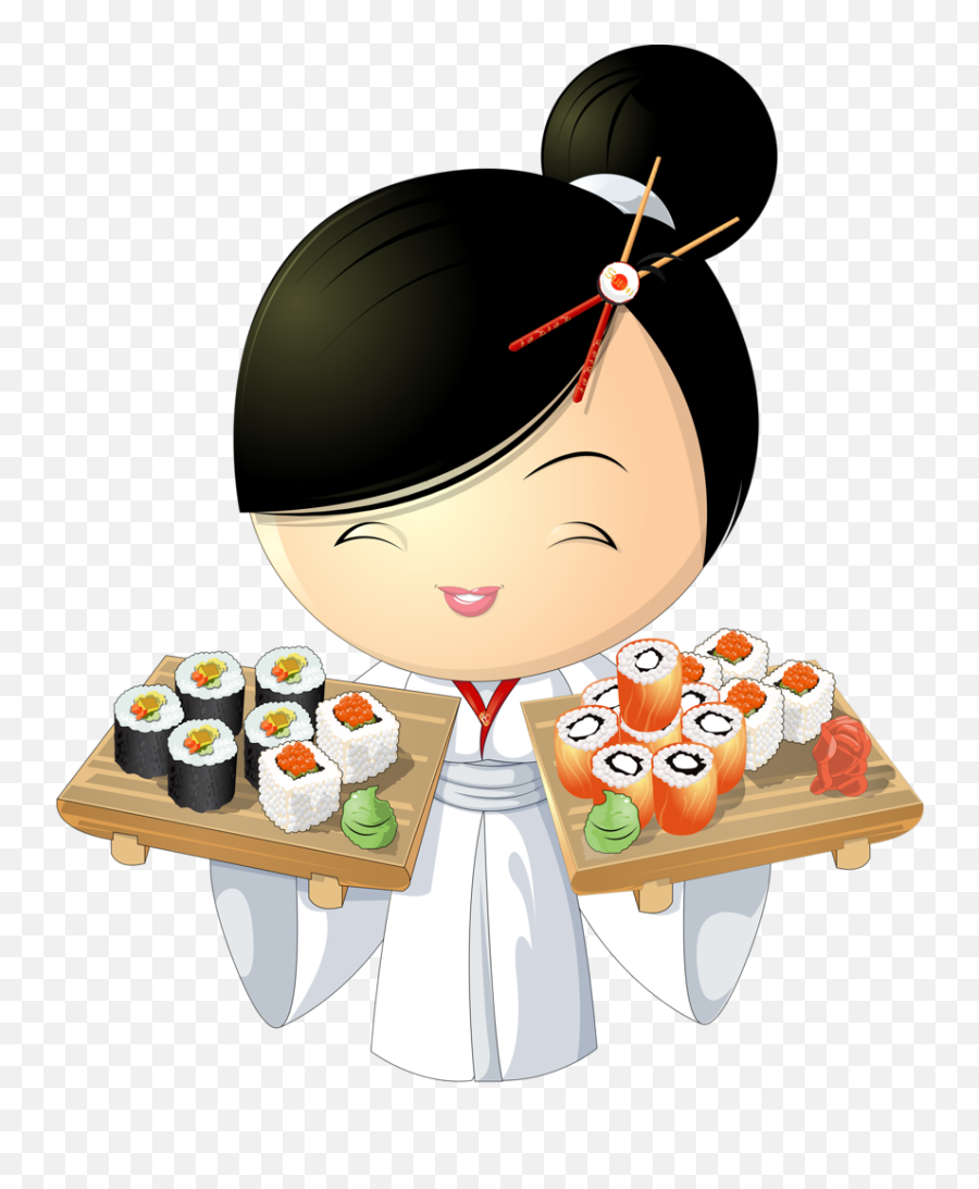Japanese Clipart Sushi Chef Japanese Sushi Chef Transparent Emoji,Eating Sushi Animated Emoticon