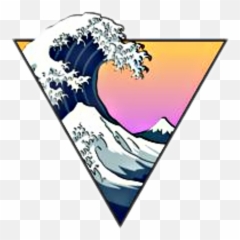 Asthetic Sticker Hipster Astheticvibes - Great Wave At Kanagawa Emoji,Ocean Wave Emoji