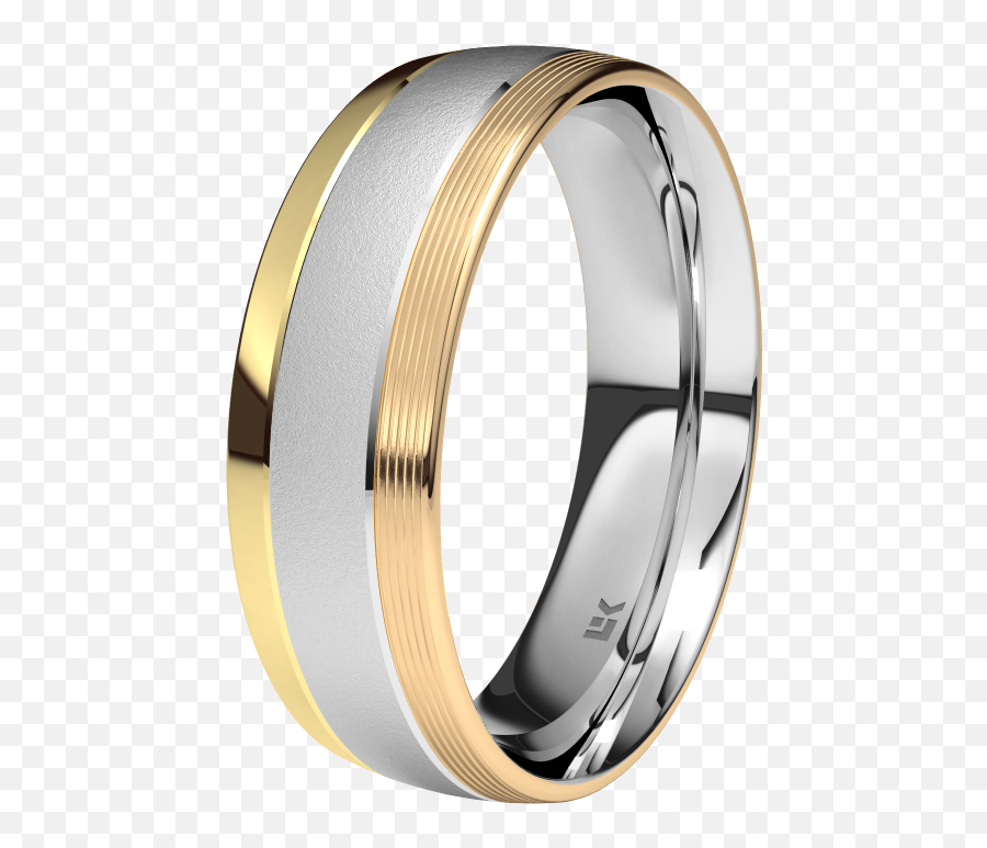 Alianza Tricolor De Oro De 18k 6mm - Ele Ka España Hombre Alianzas Oro Blanco Emoji,Bdo Emojis