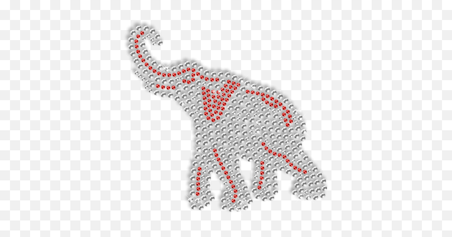 Shining Rhinestone Elephant Iron On Transfer Motif For - Dot Emoji,The Elephant Of Emotion