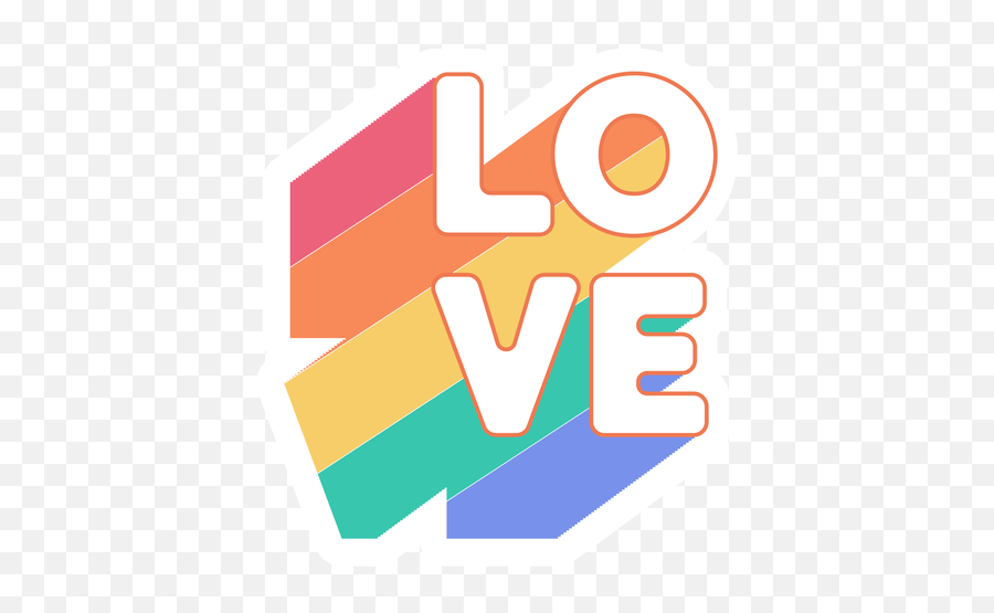 Love Rainbow Sticker - Transparent Png U0026 Svg Vector File Vertical Emoji,Rainbow Emoji Transparent