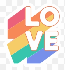 Love Rainbow Sticker - Transparent Png U0026 Svg Vector File Vertical Emoji,Rainbow Emoji Transparent