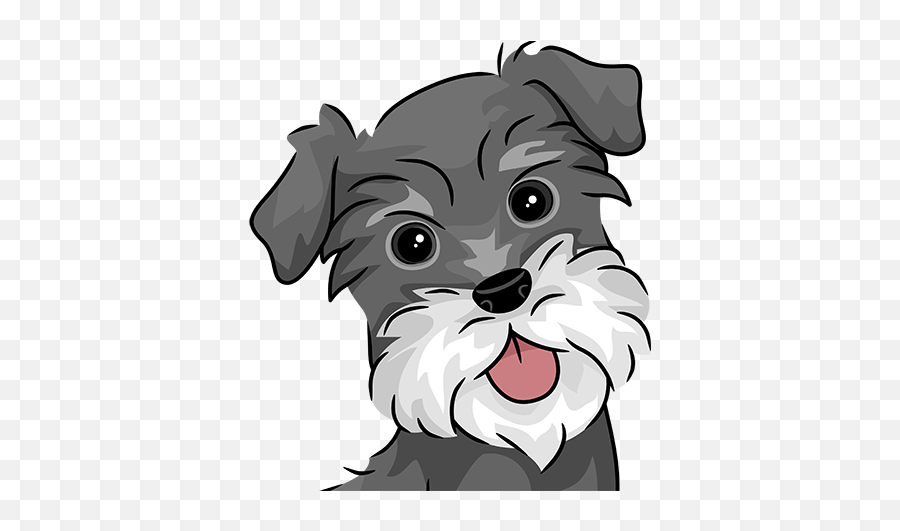 Pin - Kawaii Dibujos De Perros Schnauzer Emoji,Schnauzer Emoji