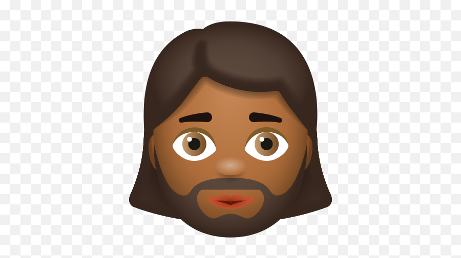 Woman With Beard Medium Dark Skin Tone Icon - Brown Skin Cartoon Boy Emoji,Beard Emoji