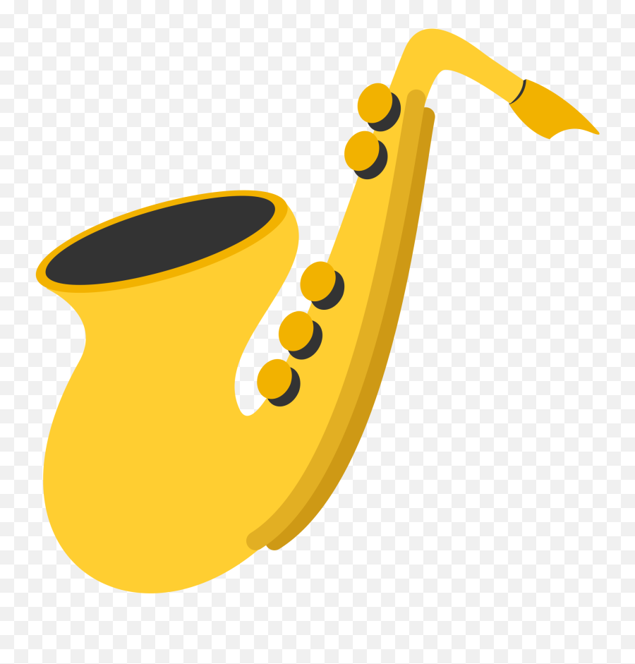 Saxophone Emoji Clipart Free Download Transparent Png - Saxofone Clipart,Facebook Drum Crash Emoticon