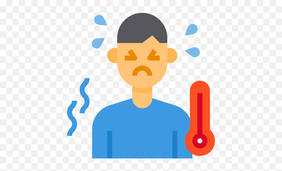 Sick Fever Thermometure Temperature Avatar Coronavirus - Icone Malade Emoji,Emoticons Fever