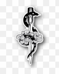Snake Wrapped Around Dagger Sticker Emoji,Pray Emoji Laptop Sticker