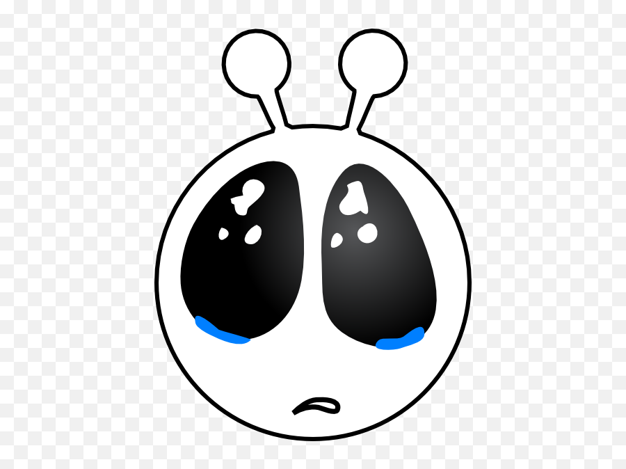 Download Face Clip Art At Clker Com Vector - Sad Alien Clip Emoji,Sad Emoticon Clip Art