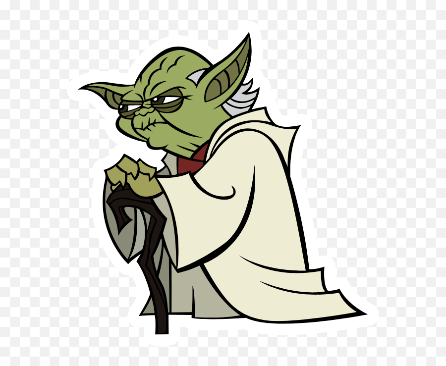 Star Wars Cartoon Yoda Sticker Star Wars Cartoon Star Emoji,Emotion Quotes Yoda