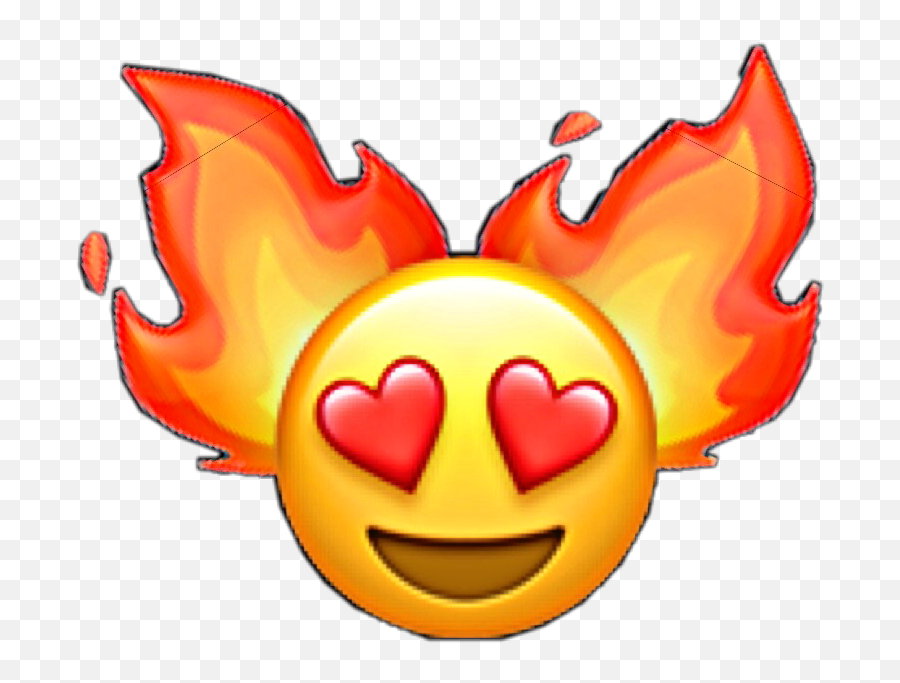 Emoji Emojis Emojisticker Fire Sticker - Emoji Olhos De Coração,Amazing Emoji