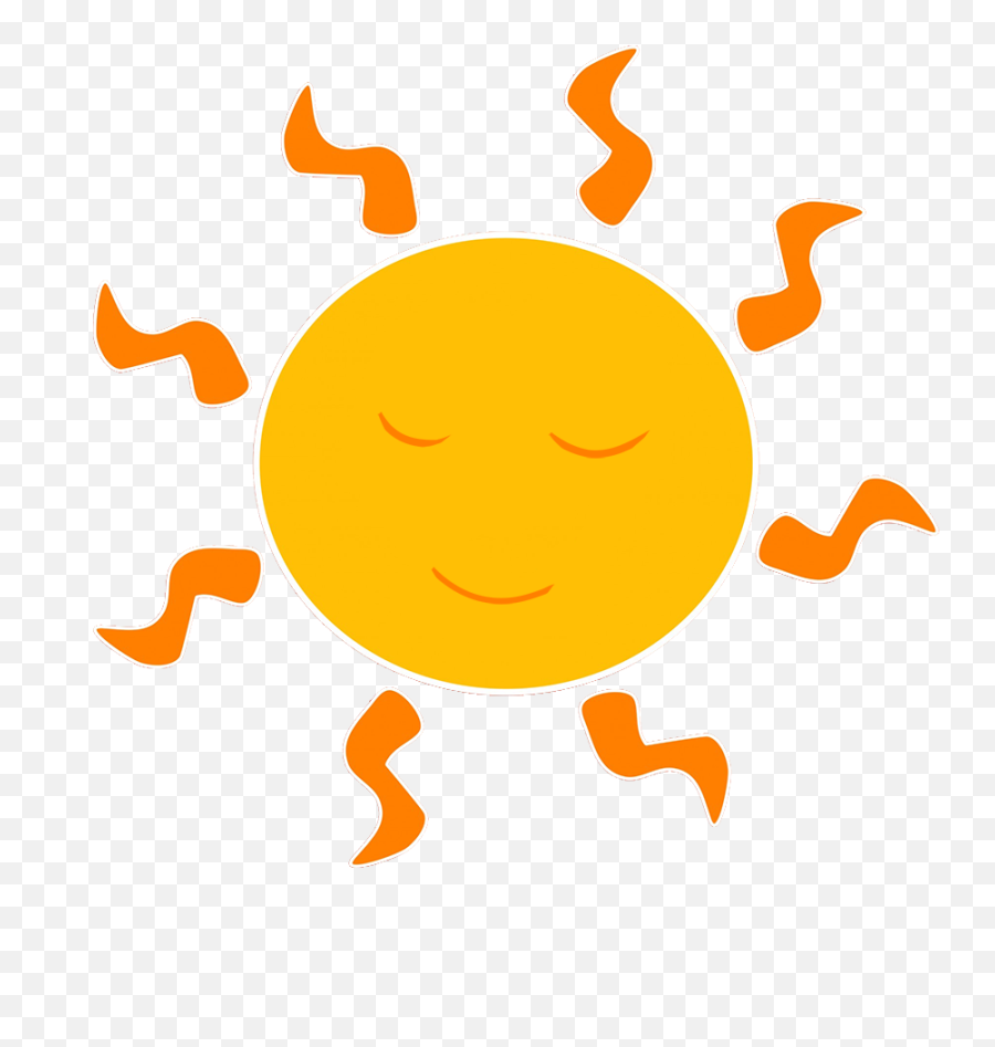 Sun Clipart - Happy Emoji,Cat Lying Down Emoticon