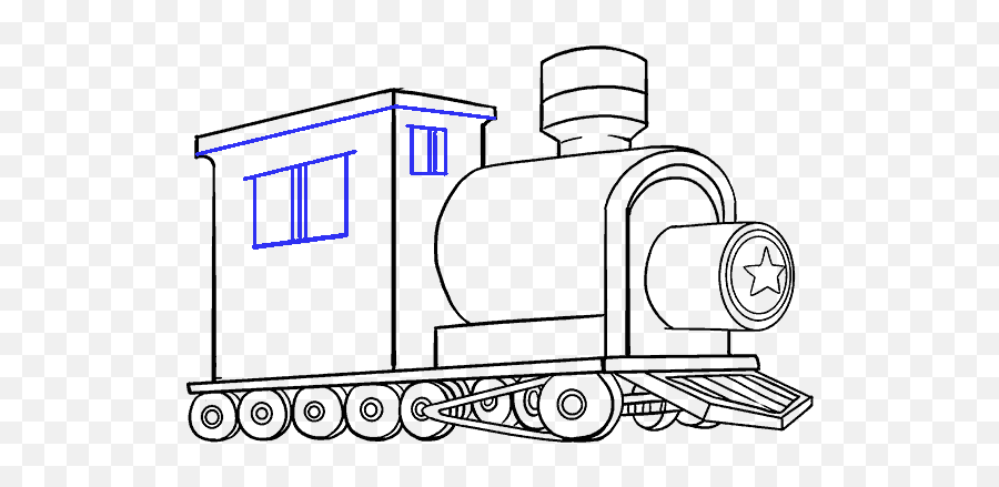 Train Front Png - How To Draw Train Drawing 4351006 Ww2 Train Drawing Emoji,Railroad Emoji