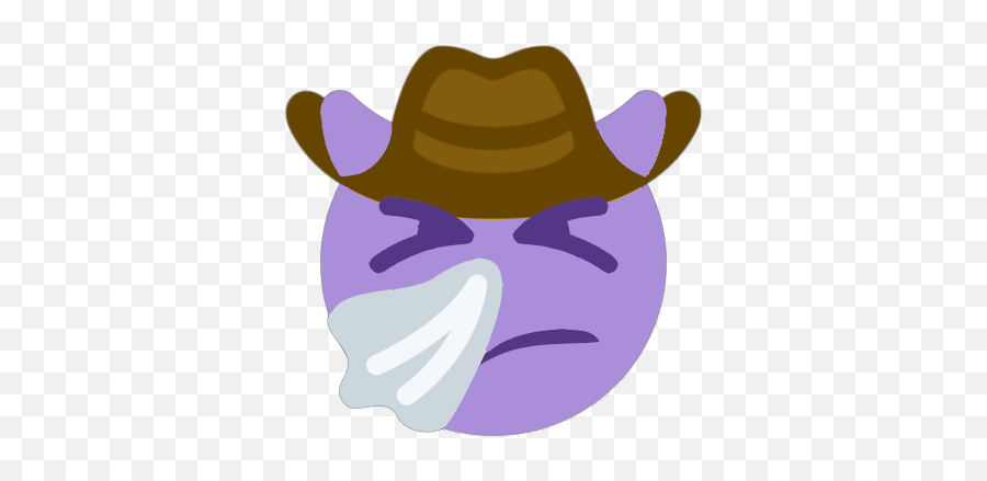 Emojihell - Costume Hat Emoji,Pensive Cowboy Emoji