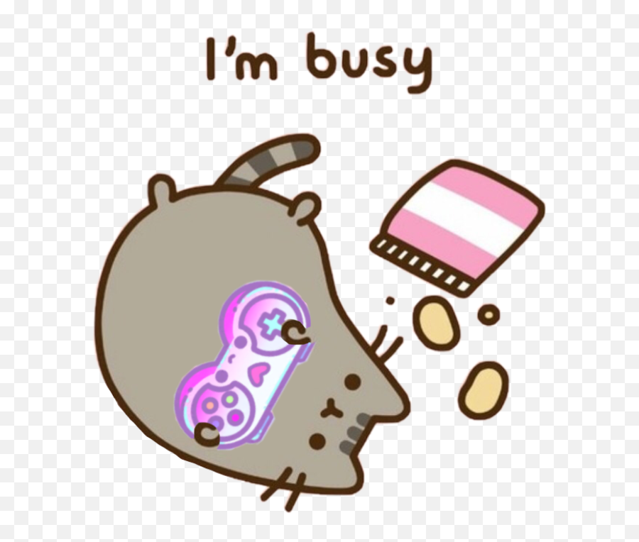 Pusheen Gaming Gamer Sticker By Bonnet - Kot Z Facebooka Emoji,Bonnet Emoji