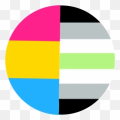 Agender Pan Sticker - Vertical Emoji,Pansexual Symbol Emoji