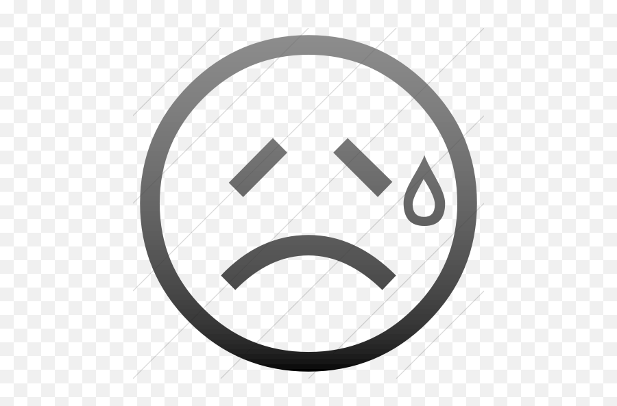 Simple Black Gradient Classic Emoticons - Happy Emoji,Disappointment Emoticon