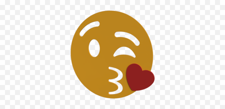 Posavasos Emoji Beso Con Corazón - Happy,Corazon Azul Emoji