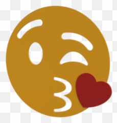 Posavasos Emoji Beso Con Corazón - Happy,Corazon Azul Emoji