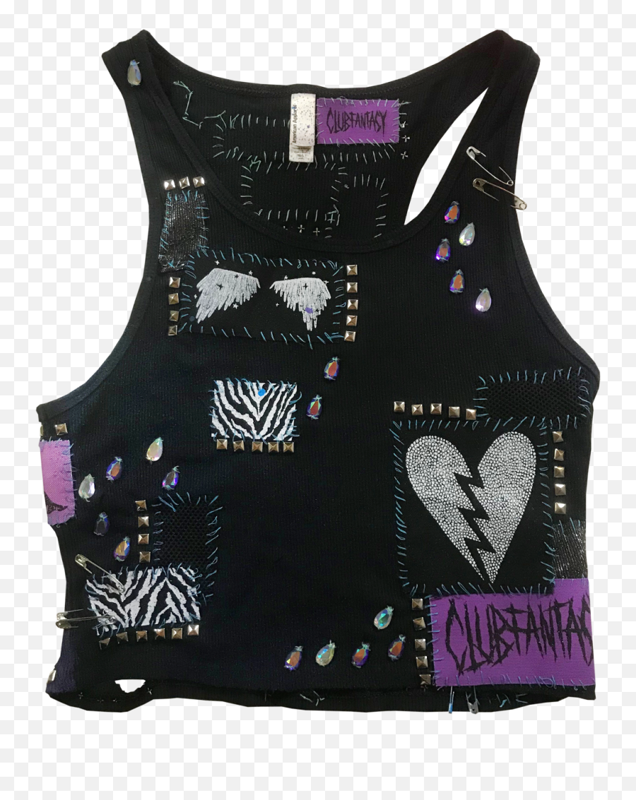 Club Fantasy Patches U0026 Clothing - Leanna Perry Tank Top Goth Diy Emoji,Diy Emoji Shirt