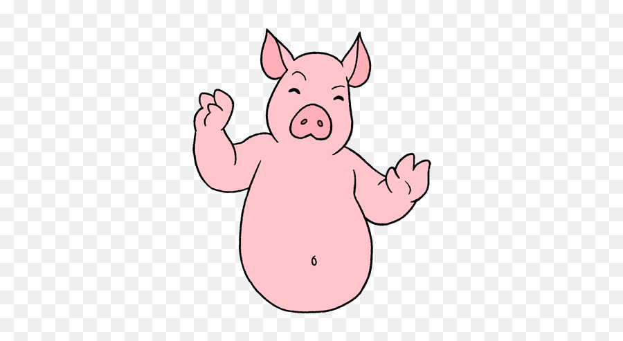 Gifs Of Dancing Pigs 57 Animated Images For Free - Pig Dance Cartoon Gif Emoji,Pig Kawaii Emoticon