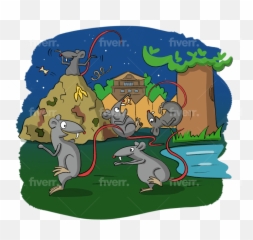 Draw A Cartoon Illustration By Victoriatrum Fiverr - Rat Emoji,Emotions Carton Easy O Draw