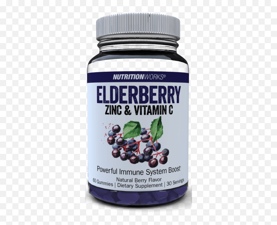 Nutrition Works Elderberry With Vitamin C U0026 Zinc - Berry 60 Gummies Emoji,Emoji Stickers And Candy Box 36ct