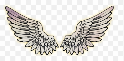 Wings Angel White Sticker By Hadi Kieami - Tattoo Angel Wings Drawing Emoji,Emoji Drawing Awsome