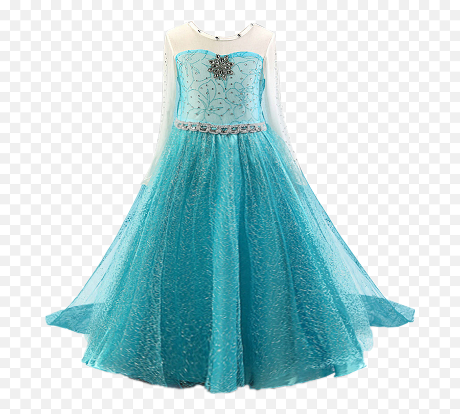 Baby Girls Carnival Christmas Halloween Cosplay Costume Party Lace Sleeve Dress Princess Clothes For Kids Girl Costume - Vestido Elsa Frozen Png Emoji,Free Dogr Emoticons