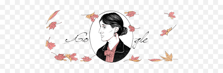 Virginia Woolfs 136th Birthday - Virginia Woolf Doodle Emoji,Birthday Estuary Emotion