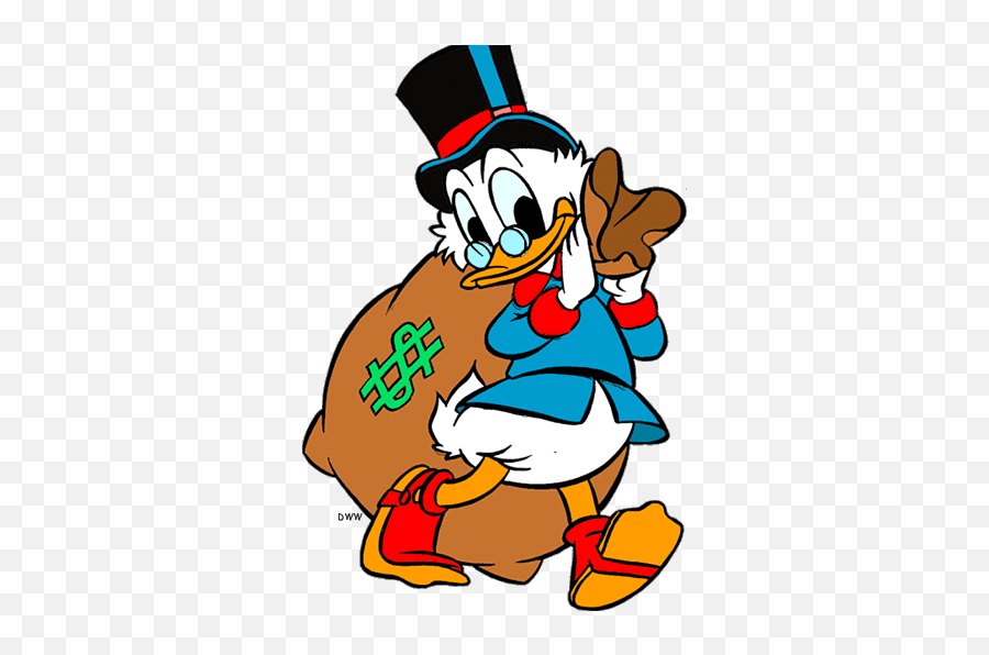Scrooge Clip - Money Scrooge Mcduck Clipart Emoji,Is Scrooge Mcduck A Red Emoji
