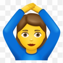 Woman Gesturing Ok Icon In Emoji Style - Happy,Emojis Png Hd Ok