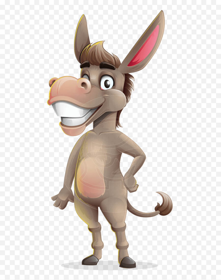 Cute Donkey Cartoon Character Vector - Cartoon Cute Donkey Emoji,Human Emotion Cartoon Faces