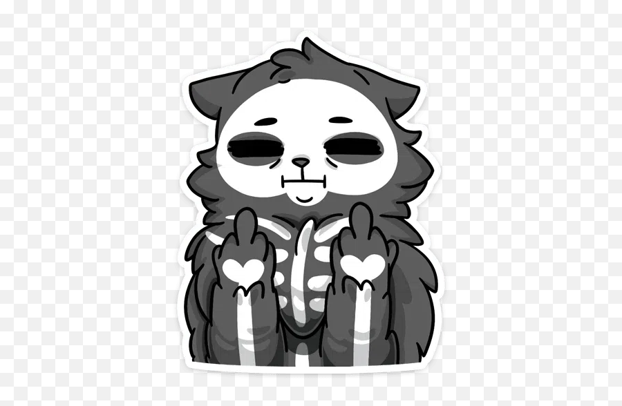 Skeleton Cat Sticker Pack - Stickers Cloud Emoji,Twitch Emoticons Skeleotn