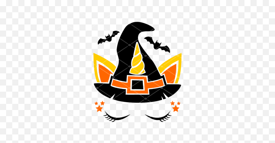 Halloween Unicorn Witch Hat Emoji,Witch Hat Facebook Emoticons