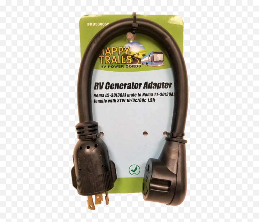 Happy Trails Rv Locking 30 Amp Male To Straight Blade 30 Amp Emoji,=:3c Emoticon