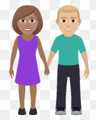 Holding Hands Joypixels Sticker - Holding Hands Joypixels Emoji,Stand Emoji Woman