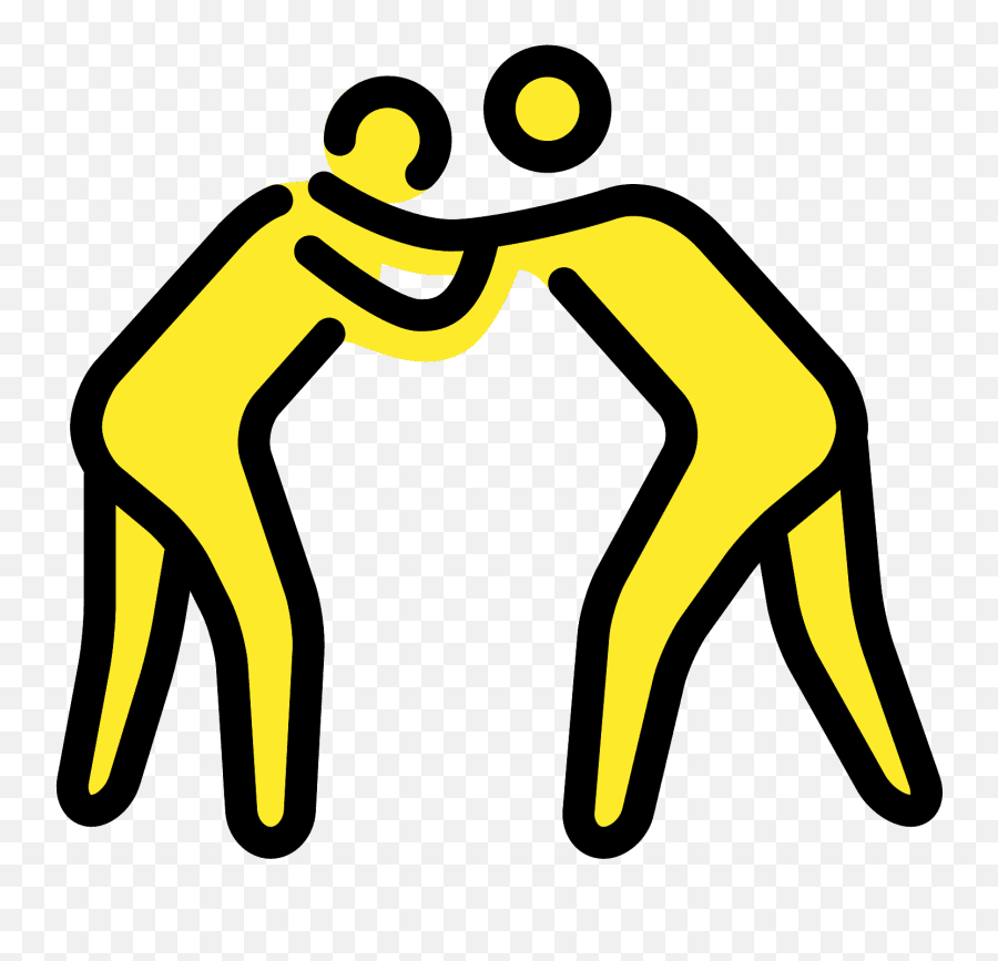 People Wrestling Emoji Clipart Free Download Transparent - Wrestling Emoji,Fight Emoji