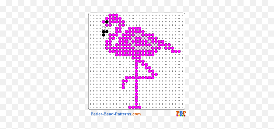 Small Flamingo Perler Bead Pattern - Flamingo Hama Bead Pattern Emoji,Perler Bead Emoji Template