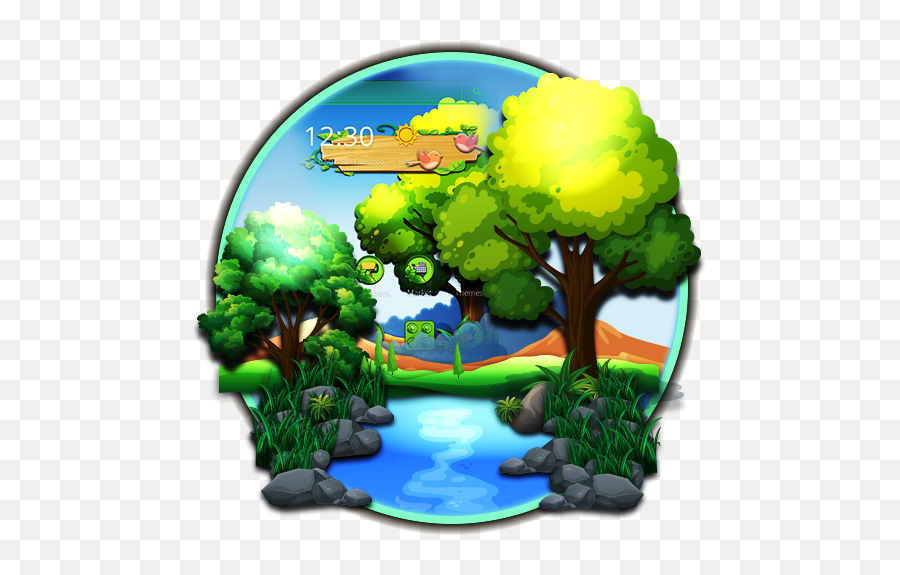 Natural Green Forest Theme - Natural Landscape Emoji,Forest Emoji
