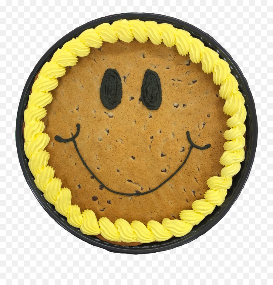 Jumbo 12 Chocolate Chip Cookie Cake - Smiley Face Smiley Face Cookie Cake Emoji,Religious Emoticon